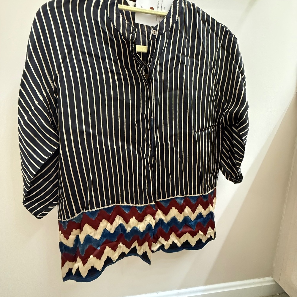 Silk Button down Blouse, S